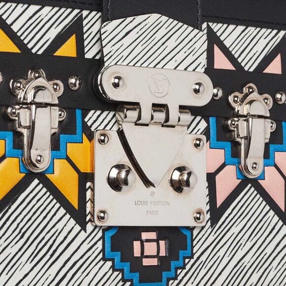 Louis Vuitton Black/White Multicolor Azteque Epi Leather Petite Malle Bag - Picture 6 of 11